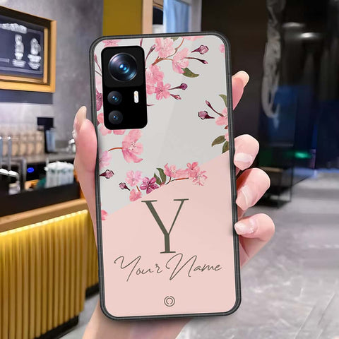 Xiaomi 12T Pro Cover - Onation Your Name Series - HQ Ultra Shine Premium Infinity Glass Soft Silicon Borders Case