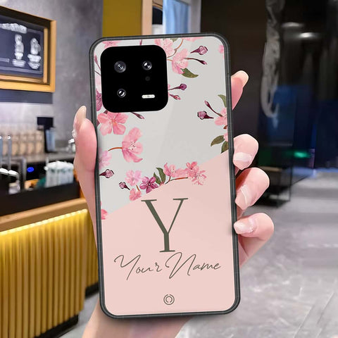 Xiaomi 13 Cover - Onation Your Name Series - HQ Ultra Shine Premium Infinity Glass Soft Silicon Borders Case