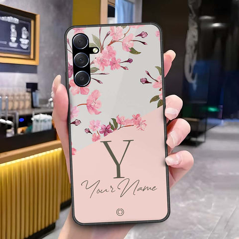 Samsung Galaxy M54 Cover - Onation Your Name Series - HQ Ultra Shine Premium Infinity Glass Soft Silicon Borders Case