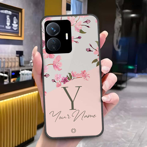 Vivo Y77e Cover - Onation Your Name Series - HQ Ultra Shine Premium Infinity Glass Soft Silicon Borders Case
