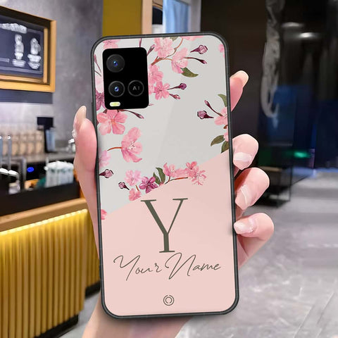Vivo Y32 Cover - Onation Your Name Series - HQ Ultra Shine Premium Infinity Glass Soft Silicon Borders Case