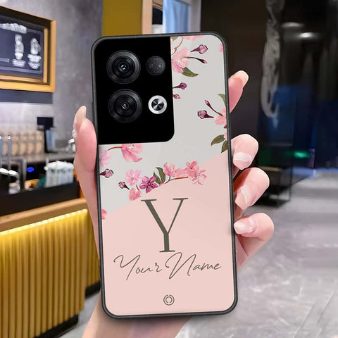 Oppo Reno 8 Pro  Cover - Onation Your Name Series - HQ Ultra Shine Premium Infinity Glass Soft Silicon Borders Case