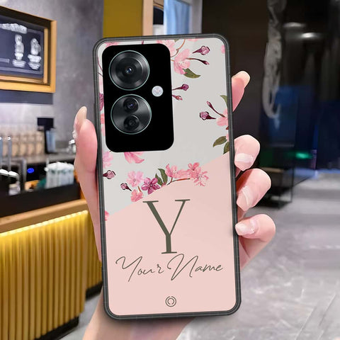 Oppo Reno 11F 5G Cover - Onation Your Name Series - HQ Ultra Shine Premium Infinity Glass Soft Silicon Borders Case