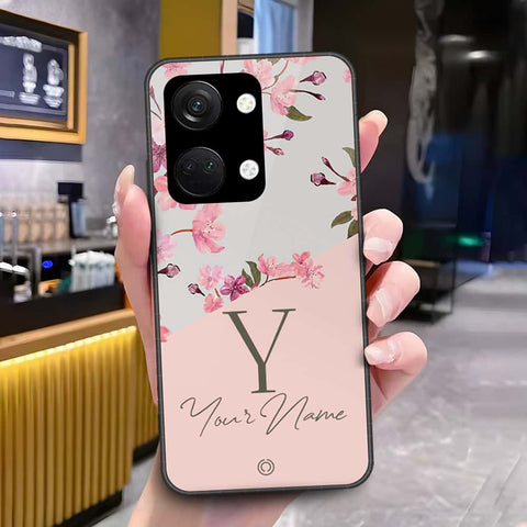 OnePlus Ace 2V Cover - Onation Your Name Series - HQ Ultra Shine Premium Infinity Glass Soft Silicon Borders Case