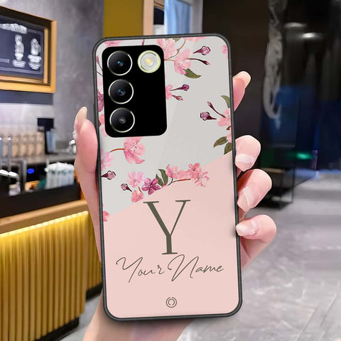 Vivo Y200e Cover - Onation Your Name Series3 - HQ Ultra Shine Premium Infinity Glass Soft Silicon Borders Case