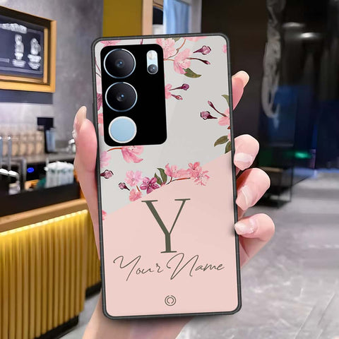 Vivo V29 Cover - Onation Your Name Series - HQ Ultra Shine Premium Infinity Glass Soft Silicon Borders Case