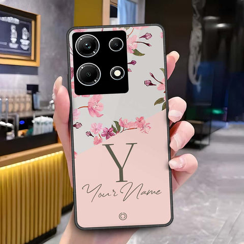 Infinix Note 30 Cover - Onation Your Name Series - HQ Ultra Shine Premium Infinity Glass Soft Silicon Borders Case