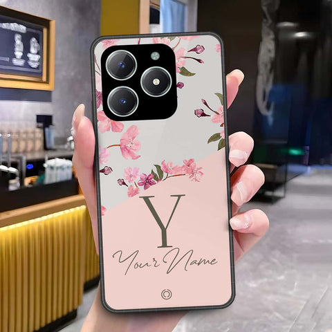 Realme C61 Cover - Onation Your Name Series - HQ Ultra Shine Premium Infinity Glass Soft Silicon Borders Case