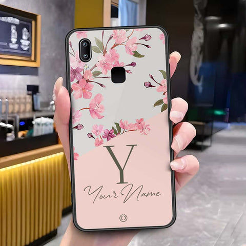Vivo V9 Cover - Onation Your Name Series - HQ Ultra Shine Premium Infinity Glass Soft Silicon Borders Case