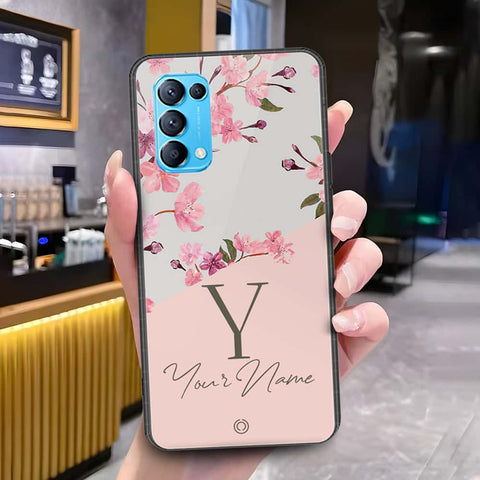 Oppo Reno 5 5G Cover - Onation Your Name Series - HQ Ultra Shine Premium Infinity Glass Soft Silicon Borders Case
