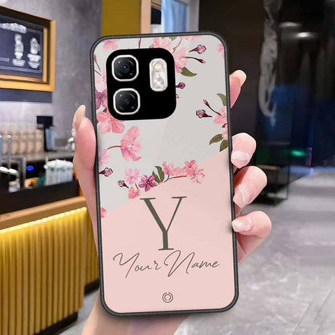 Infinix Smart 9 Cover - Onation Your Name Series - HQ Ultra Shine Premium Infinity Glass Soft Silicon Borders Case