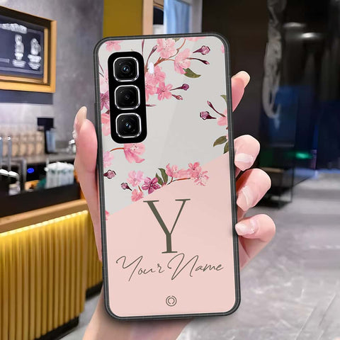 Infinix Hot 60 Pro Cover - Onation Your Name Series - HQ Ultra Shine Premium Infinity Glass Soft Silicon Borders Case