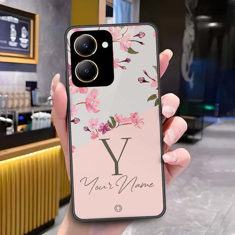 Vivo Y27s Cover - Onation Your Name Series - HQ Ultra Shine Premium Infinity Glass Soft Silicon Borders Case
