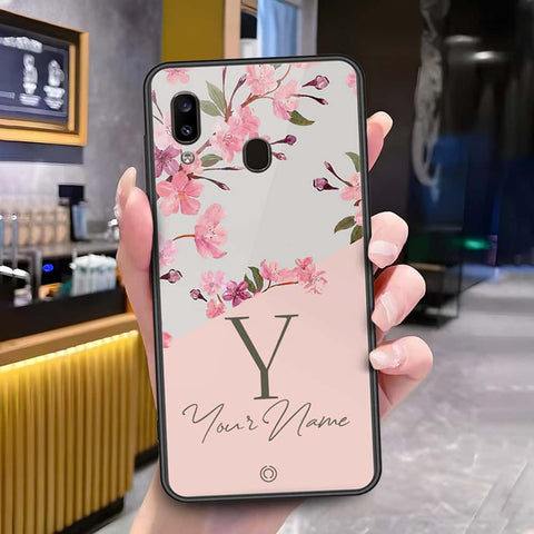 Samsung Galaxy A30 Cover - Onation Your Name Series - HQ Ultra Shine Premium Infinity Glass Soft Silicon Borders Case