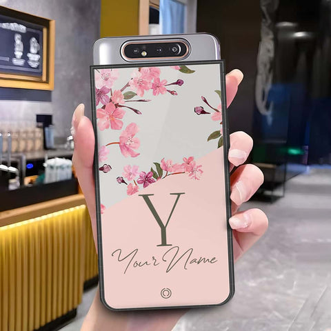 Samsung Galaxy A80 Cover - Onation Your Name Series - HQ Ultra Shine Premium Infinity Glass Soft Silicon Borders Case