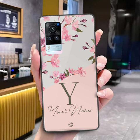 Vivo X60 Pro Cover - Onation Your Name Series - HQ Ultra Shine Premium Infinity Glass Soft Silicon Borders Case