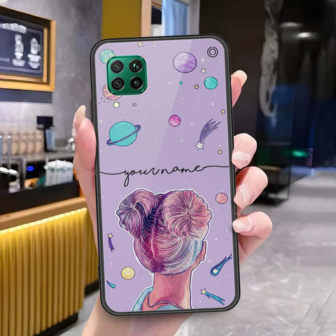 Huawei Nova 7i Cover - Onation Your Name Series - HQ Ultra Shine Premium Infinity Glass Soft Silicon Borders Case