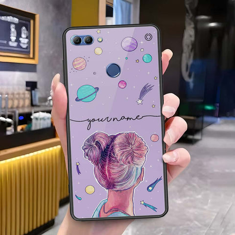 Huawei Y9 2018 Cover - Onation Your Name Series - HQ Ultra Shine Premium Infinity Glass Soft Silicon Borders Case