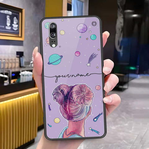 Huawei P20 Cover - Onation Your Name Series - HQ Ultra Shine Premium Infinity Glass Soft Silicon Borders Case