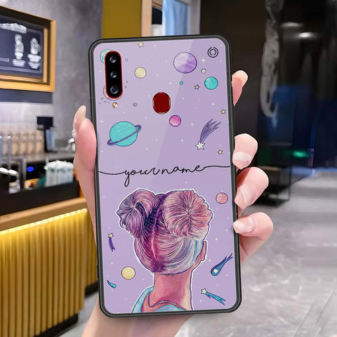 Samsung Galaxy A20s Cover - Onation Your Name Series - HQ Ultra Shine Premium Infinity Glass Soft Silicon Borders Case