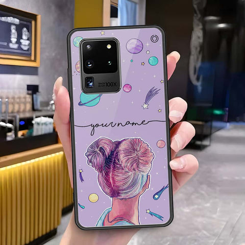 Samsung Galaxy S20 Ultra Cover - Onation Your Name Series - HQ Ultra Shine Premium Infinity Glass Soft Silicon Borders Case