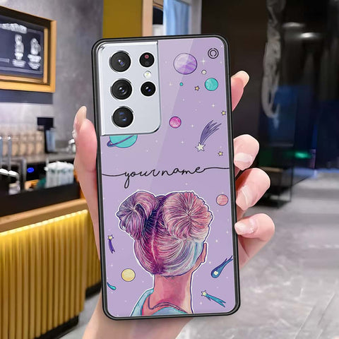 Samsung Galaxy S21 Ultra 5G Cover - Onation Your Name Series - HQ Ultra Shine Premium Infinity Glass Soft Silicon Borders Case