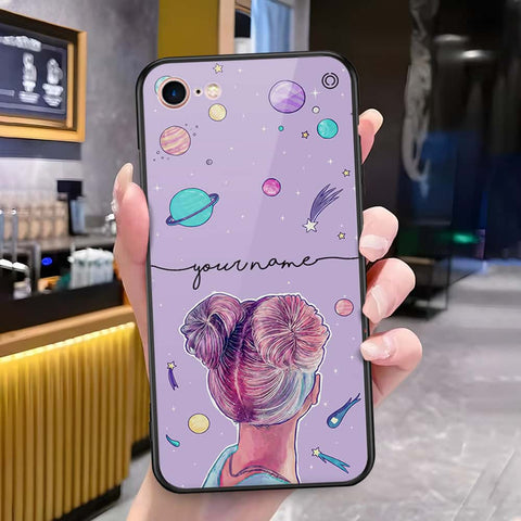 iPhone SE 2022 - Onation Your Name Series - HQ Ultra Shine Premium Infinity Glass Soft Silicon Borders Case