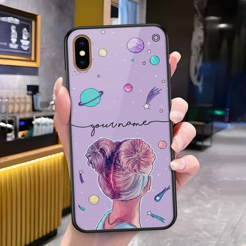 iPhone XS Max - Onation Your Name Series - HQ Ultra Shine Premium Infinity Glass Soft Silicon Borders Case