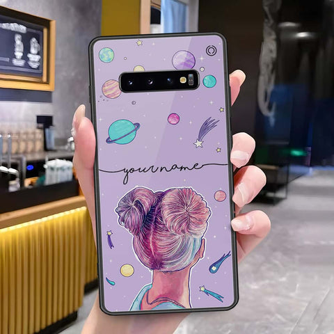 Samsung Galaxy S10 Plus Cover - Onation Your Name Series - HQ Ultra Shine Premium Infinity Glass Soft Silicon Borders Case