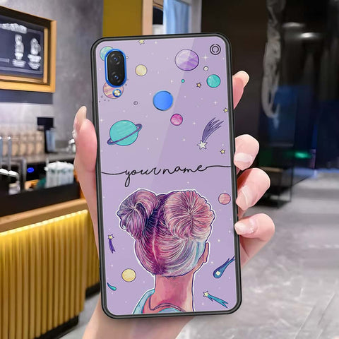 Huawei P Smart Plus Cover - Onation Your Name Series - HQ Ultra Shine Premium Infinity Glass Soft Silicon Borders Case