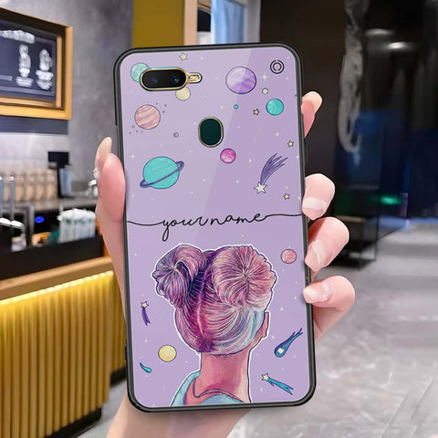 Oppo A7 Cover - Onation Your Name Series - HQ Ultra Shine Premium Infinity Glass Soft Silicon Borders Case