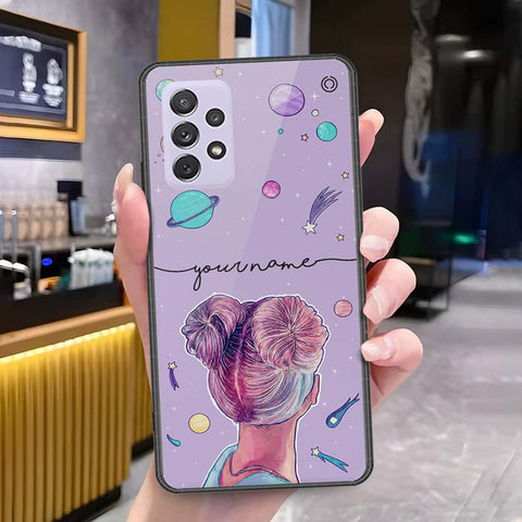 Samsung Galaxy A72 Cover - Onation Your Name Series - HQ Ultra Shine Premium Infinity Glass Soft Silicon Borders Case