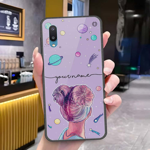 Samsung Galaxy A02 Cover - Onation Your Name Series - HQ Ultra Shine Premium Infinity Glass Soft Silicon Borders Case