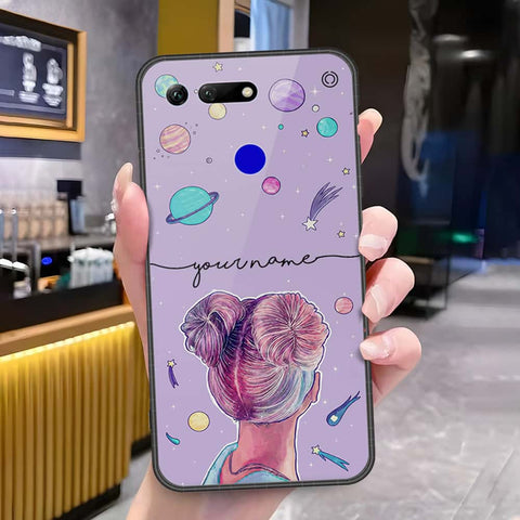 Huawei Honor View 20 Cover - Onation Your Name Series - HQ Ultra Shine Premium Infinity Glass Soft Silicon Borders Case