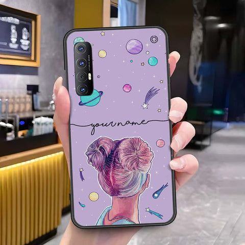 Oppo Reno 3 Pro Cover - Onation Your Name Series - HQ Ultra Shine Premium Infinity Glass Soft Silicon Borders Case