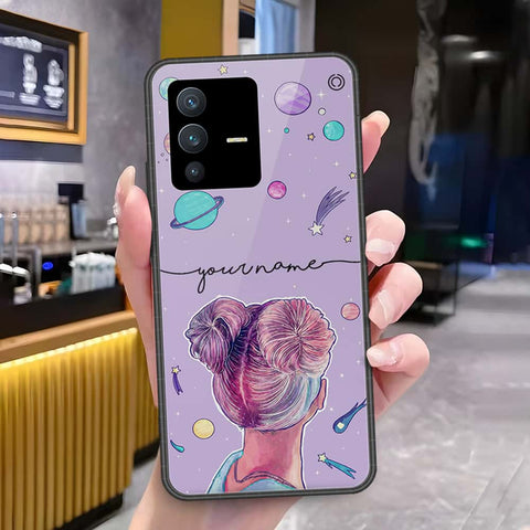 Vivo V23 5G Cover - Onation Your Name Series - HQ Ultra Shine Premium Infinity Glass Soft Silicon Borders Case