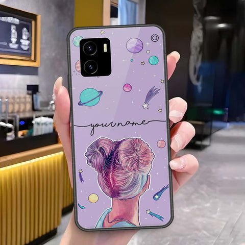 Vivo Y15c Cover - Onation Your Name Series - HQ Ultra Shine Premium Infinity Glass Soft Silicon Borders Case