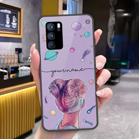 Oppo Reno 6 Pro 5G Cover - Onation Your Name Series - HQ Ultra Shine Premium Infinity Glass Soft Silicon Borders Case