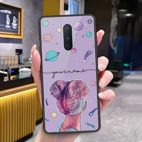 OnePlus 8 Cover - Onation Your Name Series - HQ Ultra Shine Premium Infinity Glass Soft Silicon Borders Case
