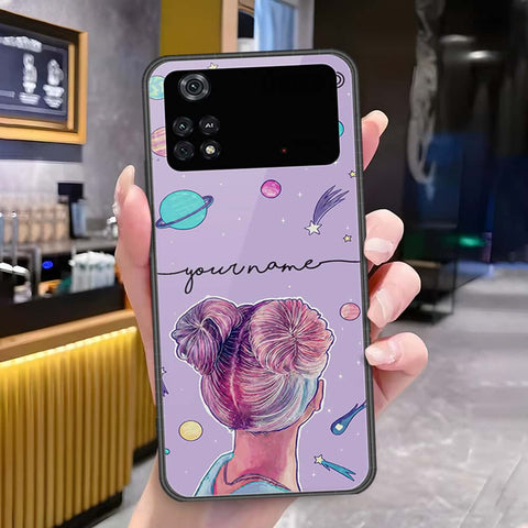 Xiaomi Poco M4 Pro Cover - Onation Your Name Series - HQ Ultra Shine Premium Infinity Glass Soft Silicon Borders Case
