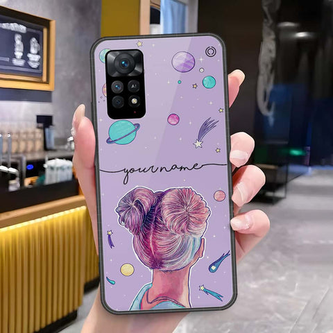 Xiaomi Redmi Note 11E Pro Cover - Onation Your Name Series - HQ Ultra Shine Premium Infinity Glass Soft Silicon Borders Case