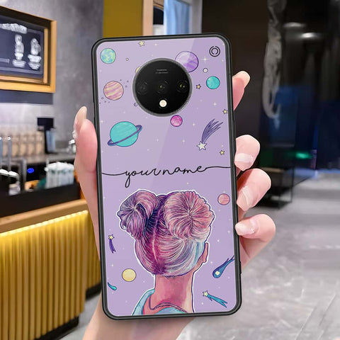 OnePlus 7T Cover - Onation Your Name Series - HQ Ultra Shine Premium Infinity Glass Soft Silicon Borders Case
