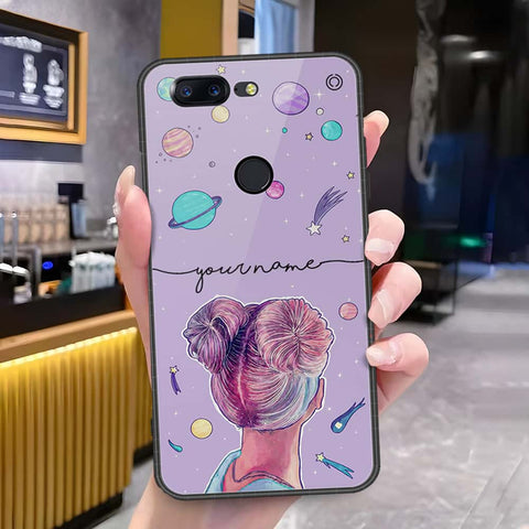 OnePlus 5T Cover - Onation Your Name Series - HQ Ultra Shine Premium Infinity Glass Soft Silicon Borders Case