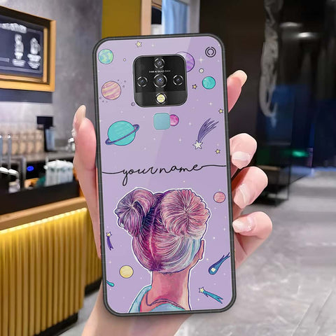 Tecno Camon 16 Cover - Onation Your Name Series - HQ Ultra Shine Premium Infinity Glass Soft Silicon Borders Case