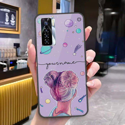 Tecno Camon 17 Pro Cover - Onation Your Name Series - HQ Ultra Shine Premium Infinity Glass Soft Silicon Borders Case