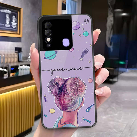 Tecno Spark 8 Cover - Onation Your Name Series - HQ Ultra Shine Premium Infinity Glass Soft Silicon Borders Case