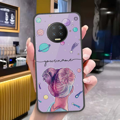 Infinix Note 7 Cover - Onation Your Name Series - HQ Ultra Shine Premium Infinity Glass Soft Silicon Borders Case