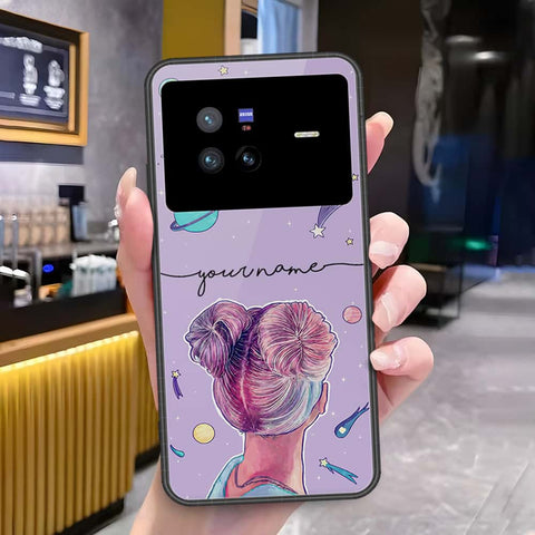 Vivo X80 Cover - Onation Your Name Series - HQ Ultra Shine Premium Infinity Glass Soft Silicon Borders Case