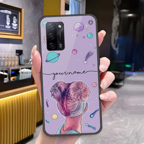 Oppo A55s Cover - Onation Your Name Series - HQ Ultra Shine Premium Infinity Glass Soft Silicon Borders Case