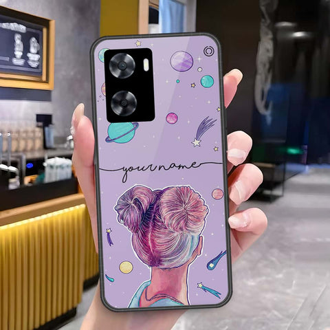 Oppo A77s Cover - Onation Your Name Series - HQ Ultra Shine Premium Infinity Glass Soft Silicon Borders Case